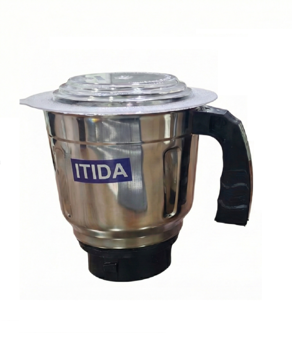 Mixer Grinder Medium Jar (1000ml) – Stainless Steel Dry Grinding Jar (Aluminium Base)