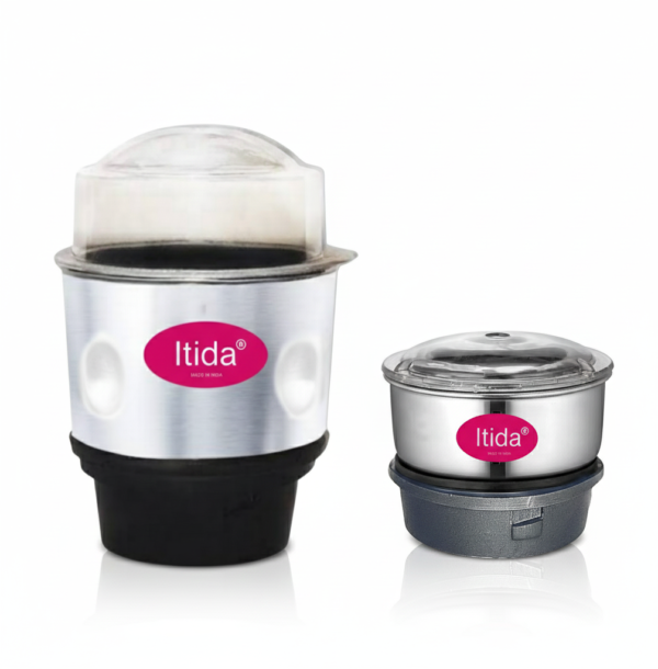 Mixer Jar Combo (400ml + 180ml) – Aluminium Base Chutney & Mini Coffee Grinder (Set of 2)