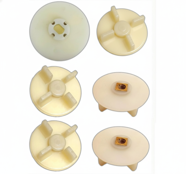 Mixer Grinder Coupler Combo (White) – 4 Jar Couplers + 2 Motor Couplers (Set of 6 Pcs) – Universal Spare Parts