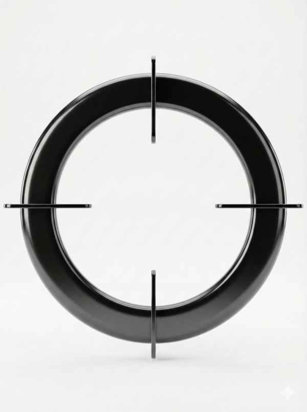 Gas Stove Patra Pan Support (Round) – Black Burner Stand for Steel Stoves (18.5cm - 19cm Pin Distance)