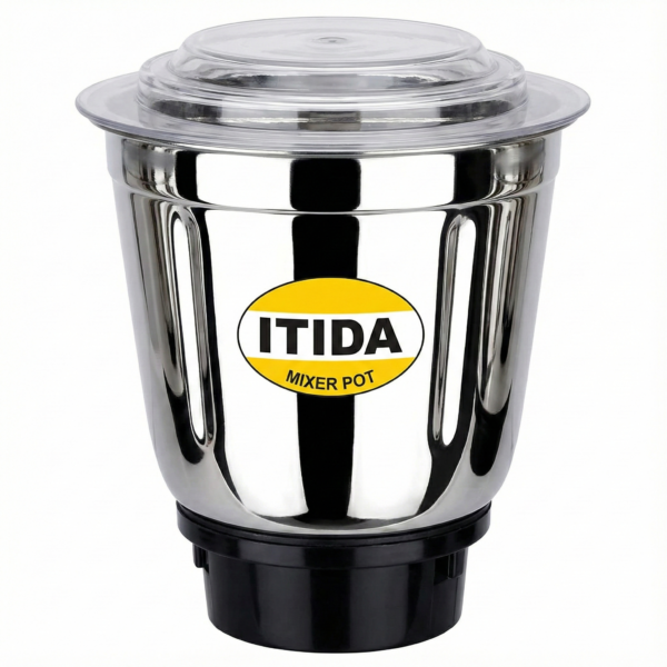 Mixer Grinder Medium Jar (1000ml) – Stainless Steel Dry Grinding Jar (Aluminium Base)