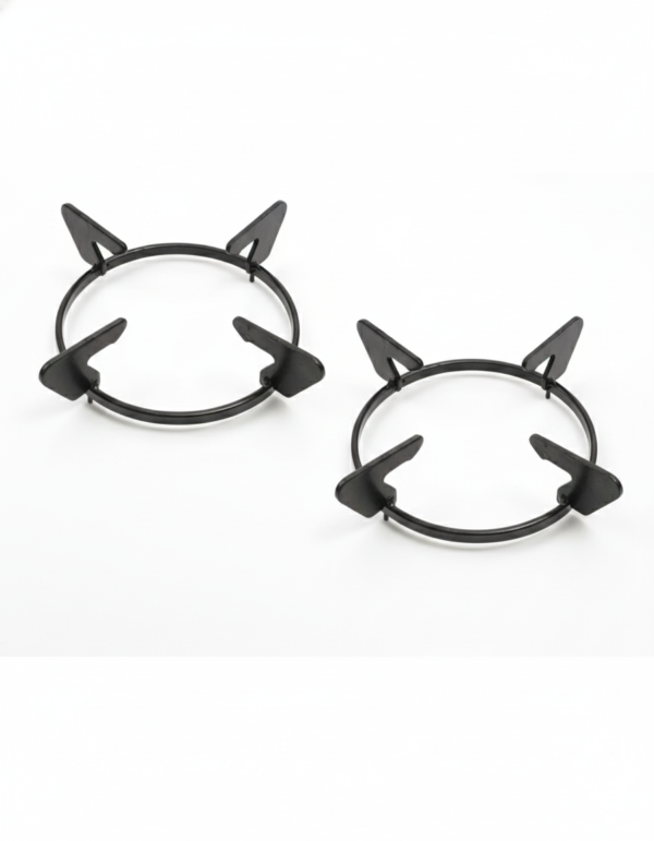 Heavy Duty Gas Stove Pan Support (Round, Pack of 2) – Pin-to-Pin 14.7cm to 15cm Burner Stand