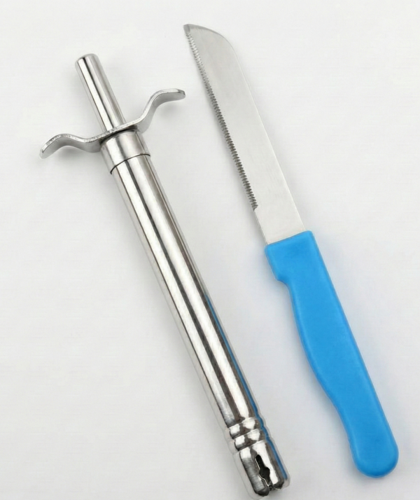 Stainless Steel Kitchen Gas Lighter with Free Knife – Heavy Duty Spark Lighter Combo (Rust Proof) (Copy)