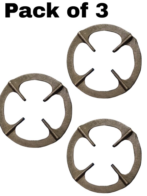Gas Stove Mini Pan Support Stand (Set of 3) – Heavy Iron 14cm Adapter for Small Utensils (Tadka, Milk, Espresso)