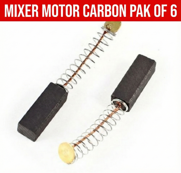 Universal Mixer Grinder Carbon Brush (Pack of 6) – Replacement Motor Spare Parts – High Quality Graphite