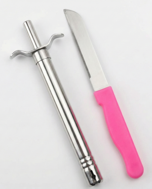 Stainless Steel Kitchen Gas Lighter with Free Knife – Heavy Duty Spark Lighter Combo (Rust Proof)