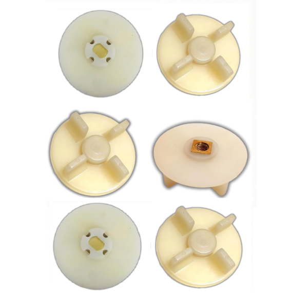 Mixer Grinder Coupler Combo (White) – 2 Jar Couplers + 4 Motor Couplers (Set of 6 Pcs) – Universal Spare Parts
