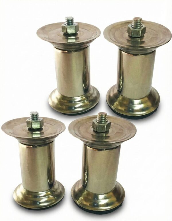 Stainless Steel Gas Stove Legs (Set of 4) – Heavy Duty Feet with Anti-Skid Nylon Grip Base