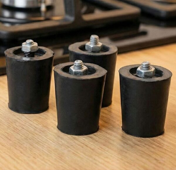 Gas Stove Rubber Legs (7-8cm Height) – Anti-Skid Replacement Feet for 3 & 4 Burner Stoves (Pack of 4)