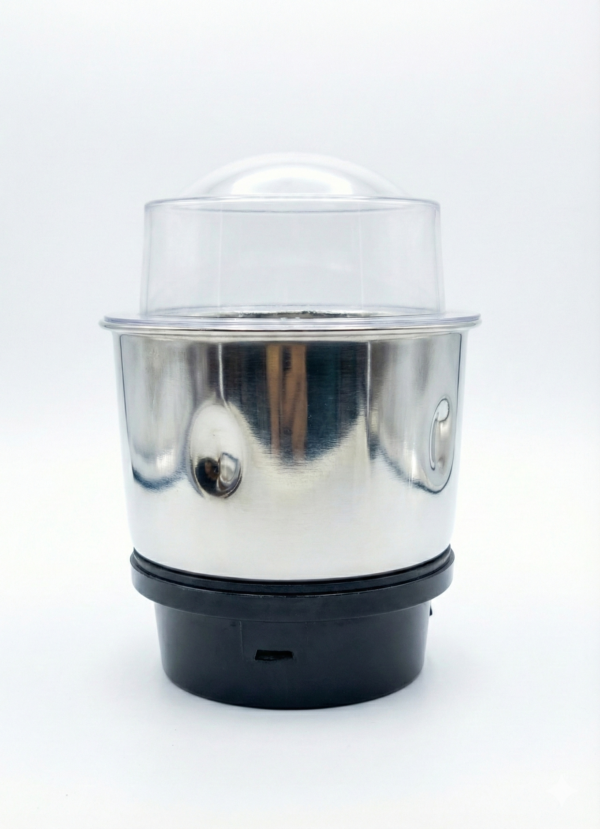 Itida® Mixer Jar Compatible with Maharaja (Many New Models) – 2-Lock Fine Teeth Base (Clockwise Rotation) | Stainless Steel