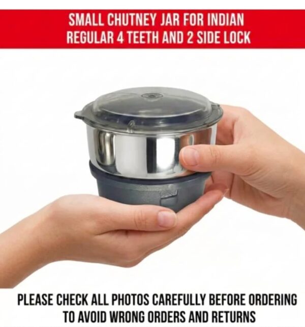 Itida 180ml Mini Spice Jar - Stainless Steel Mixer Grinder Spare Part